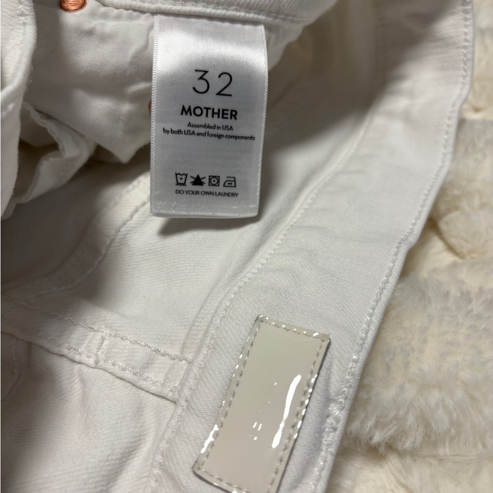 MOTHER The Rambler Zip Ankle Jeans, The Fairest of Them All size 32— White - Picture 9 of 11